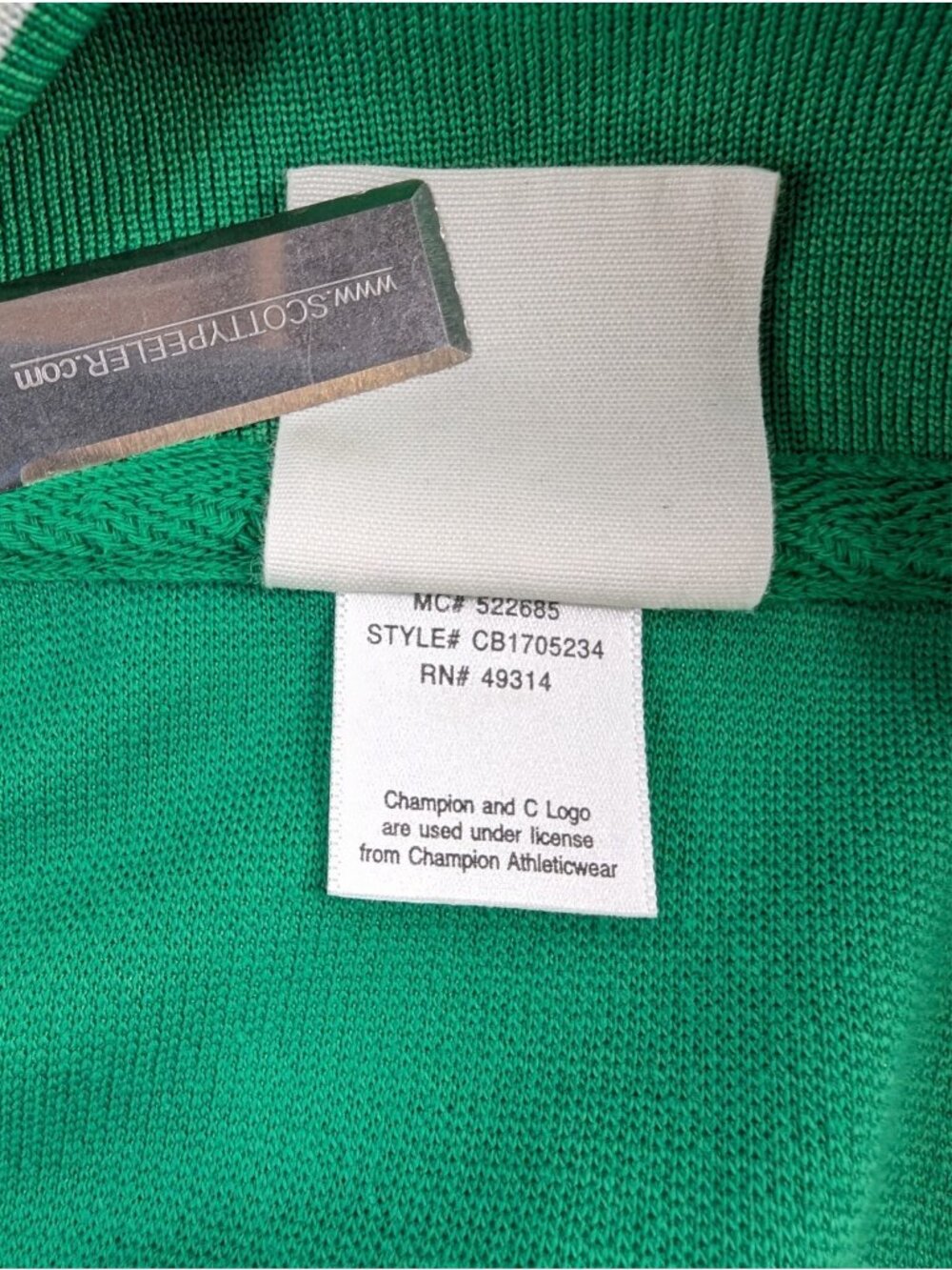 Budweiser St Louis Mens 2XL Champion Track Jacket Green Full Zip Sweatshirt - Picture 9 of 9